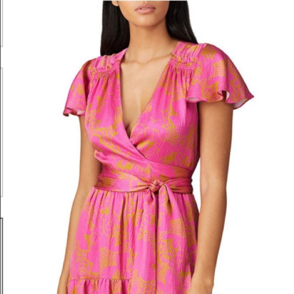 Tanya Taylor Liza Wrap Cocktail Dress